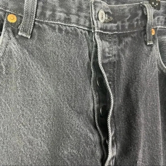 Levi's 501 Original Straight Fit Black Button Fly Jeans 36 X 36 - Picture 6 of 6